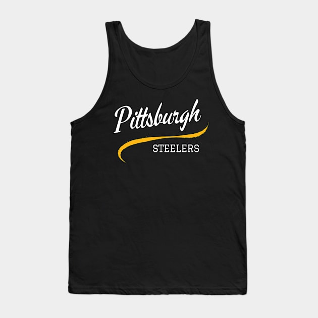 Steelers Wavy Tank Top by CityTeeDesigns